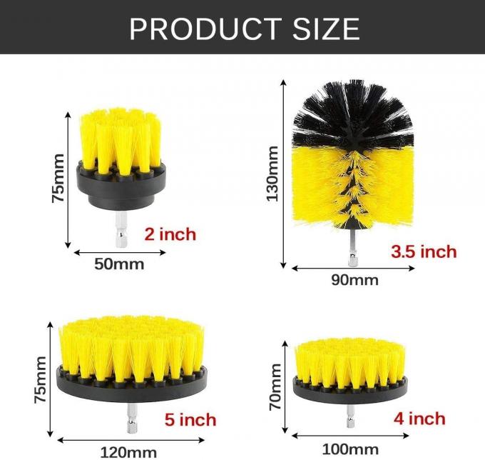 5cm Drill Scrubber Brush Cleaning Kit 0.2mm Filament Diameter 0