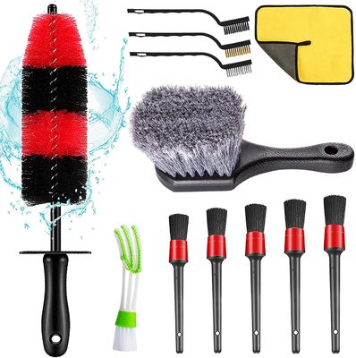 14in Car Wheel And Tire Brush Kit 12Pcs Cleaning Interior and Exterior Car