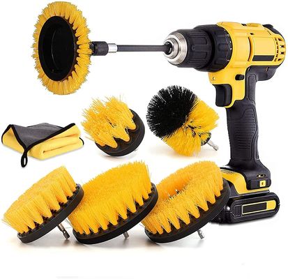 8pcs Power Drill Scrubber Brush Set Attachment 30x30 Extension Cloth Microfiber