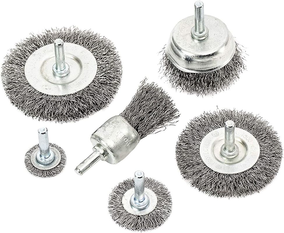 3 Inch Wire Wheel Brush Set 6pcs For Drill 4500rpm Coarse Type