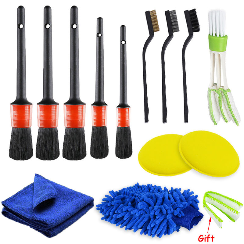 buy 15cm Extension 5Pcs Car Cleaning Brush Kit Detailing Washing online manufacturer