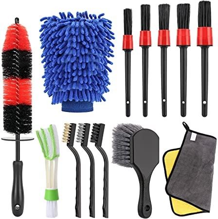 13pcs Car Cleaning Brush Kit With Polypropylene Detailing Brush