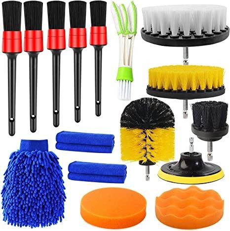 Sustainable 4.5in Wheel Cleaning Brush 16Pcs Drill Scrubber Attachment Set