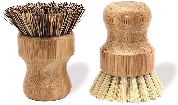 buy Portable 3.2inch Natural Bamboo Dish Scrub Brush Set 2pcs Great Flexibility online manufacturer