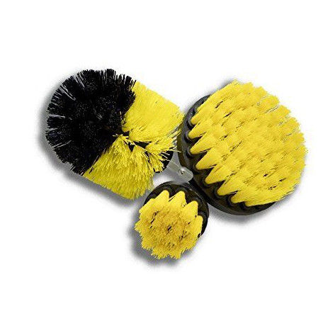 Polypropylene Power Scrubber Drill Brush Kit 230g Attachments For Cleaning 3 Pack Set