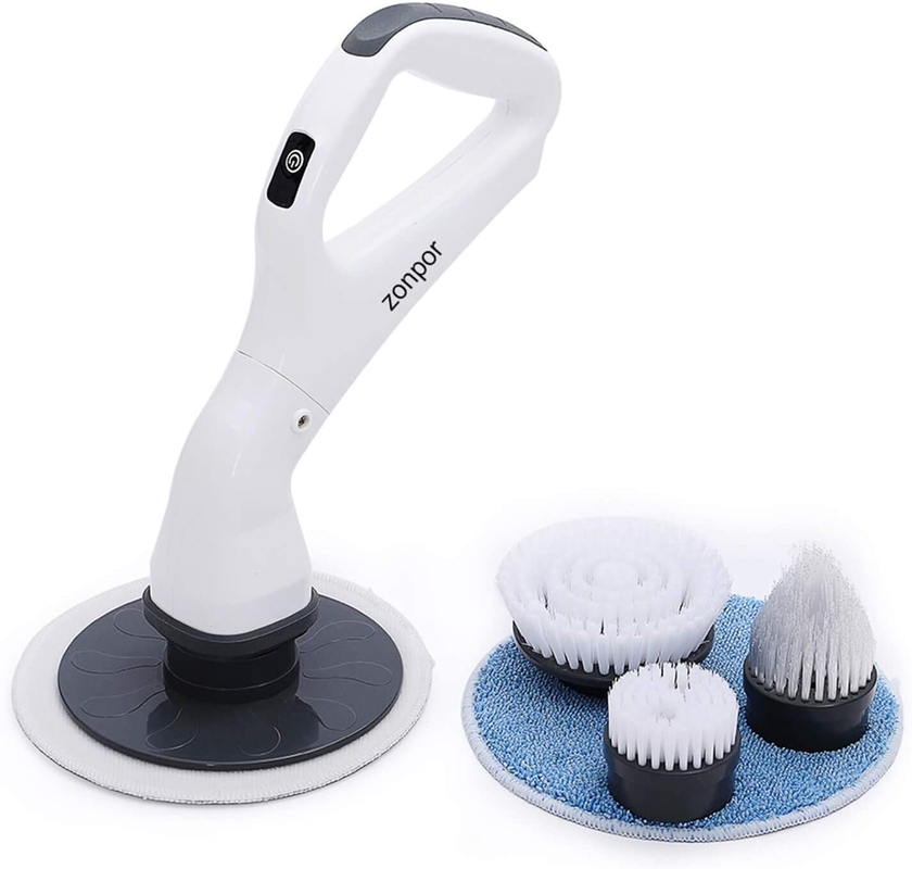 buy Rechargeable Cordless Electric Spin Scrubber With 4 Replaceable Brush Heads online manufacturer