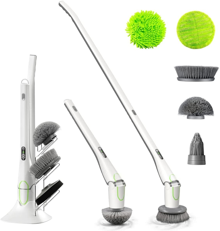 buy Electric Spin Scrubber, 360° Floor Scrubber Power Brush , 2 Speed HD LED Display, with 6 Replaceable Brush online manufacturer