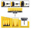 8pcs Yellow Drill Scrubber Brush for cordless screwdriver M10